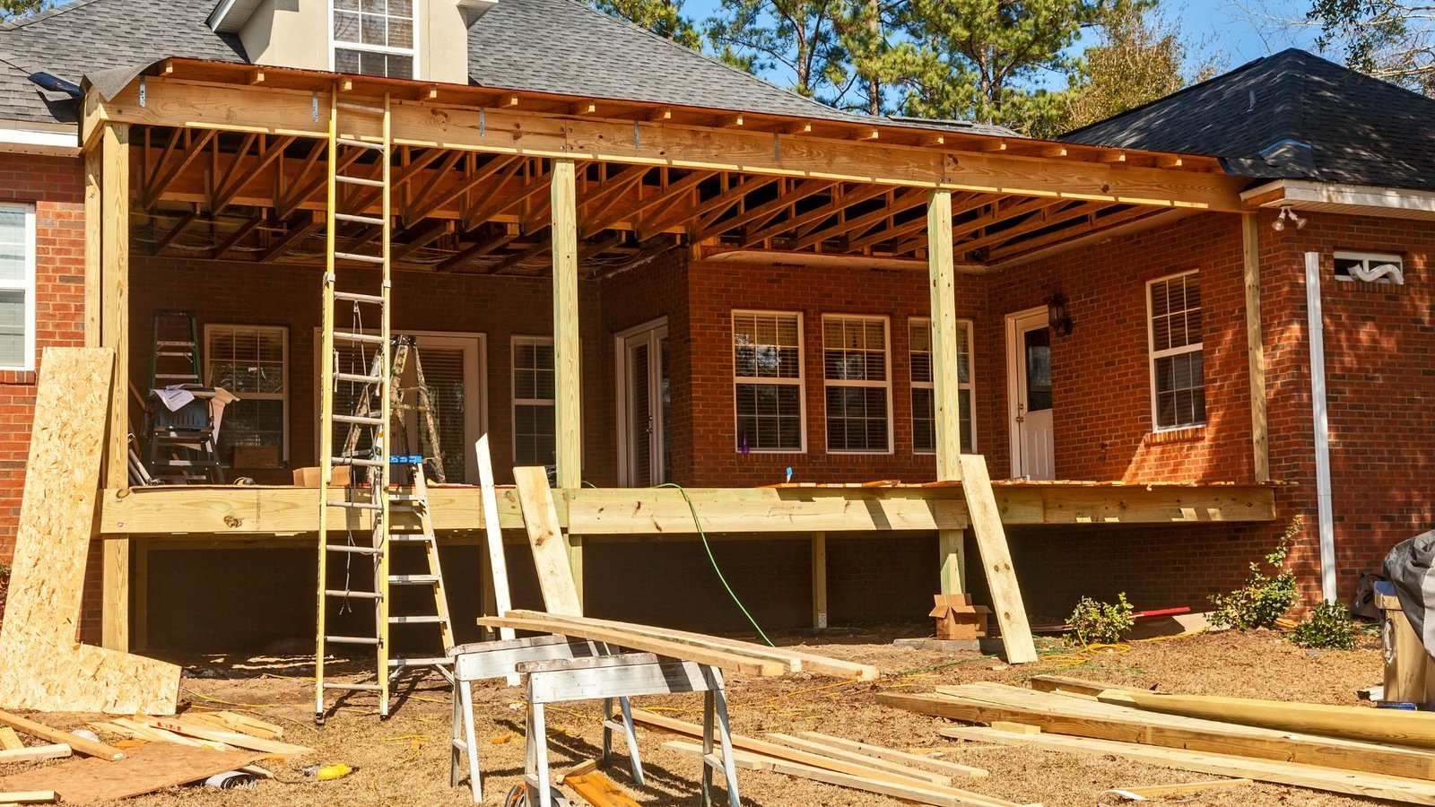 deck with roof