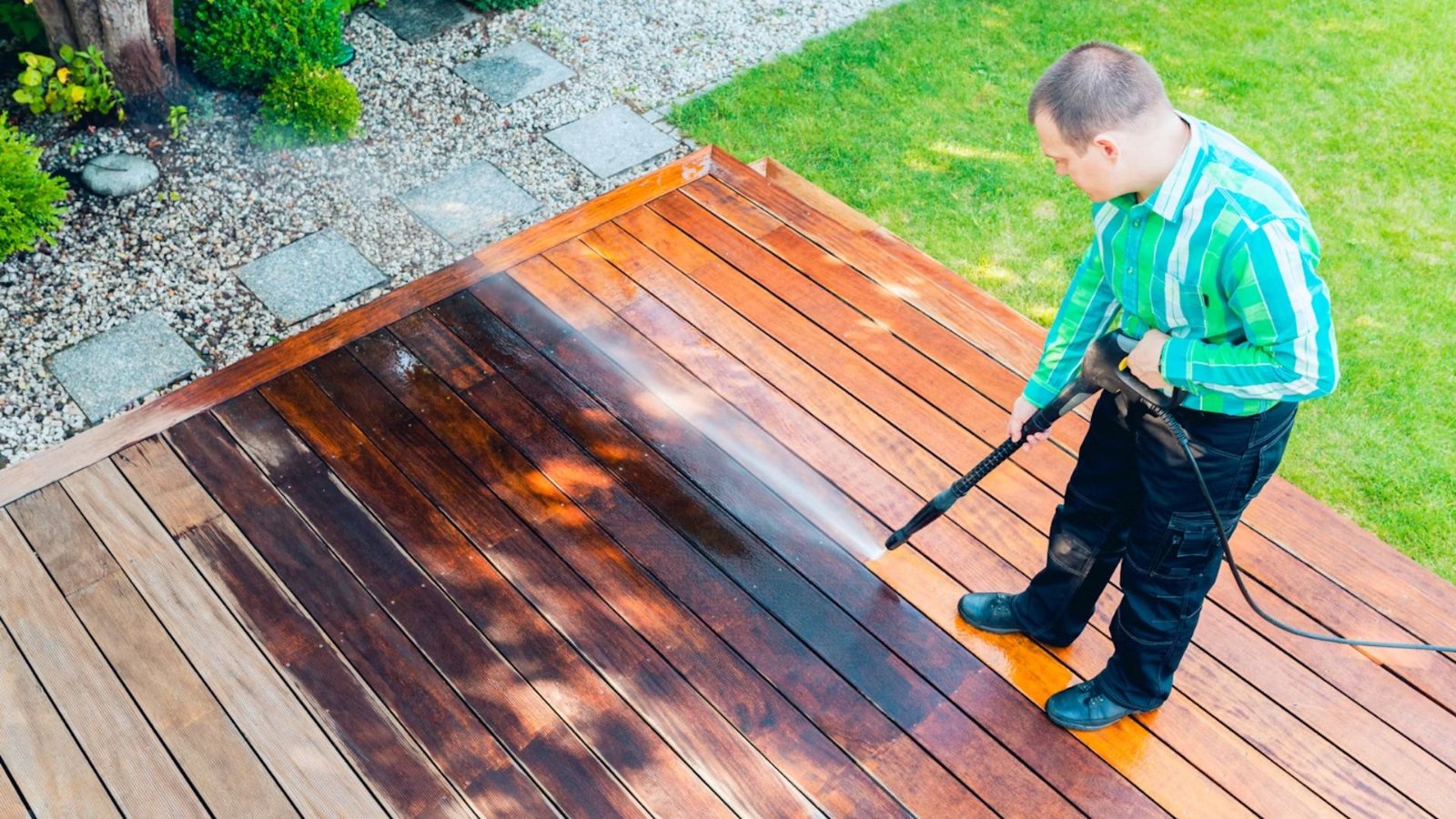 cleaning deck